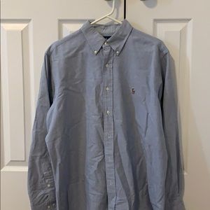 Blue button down